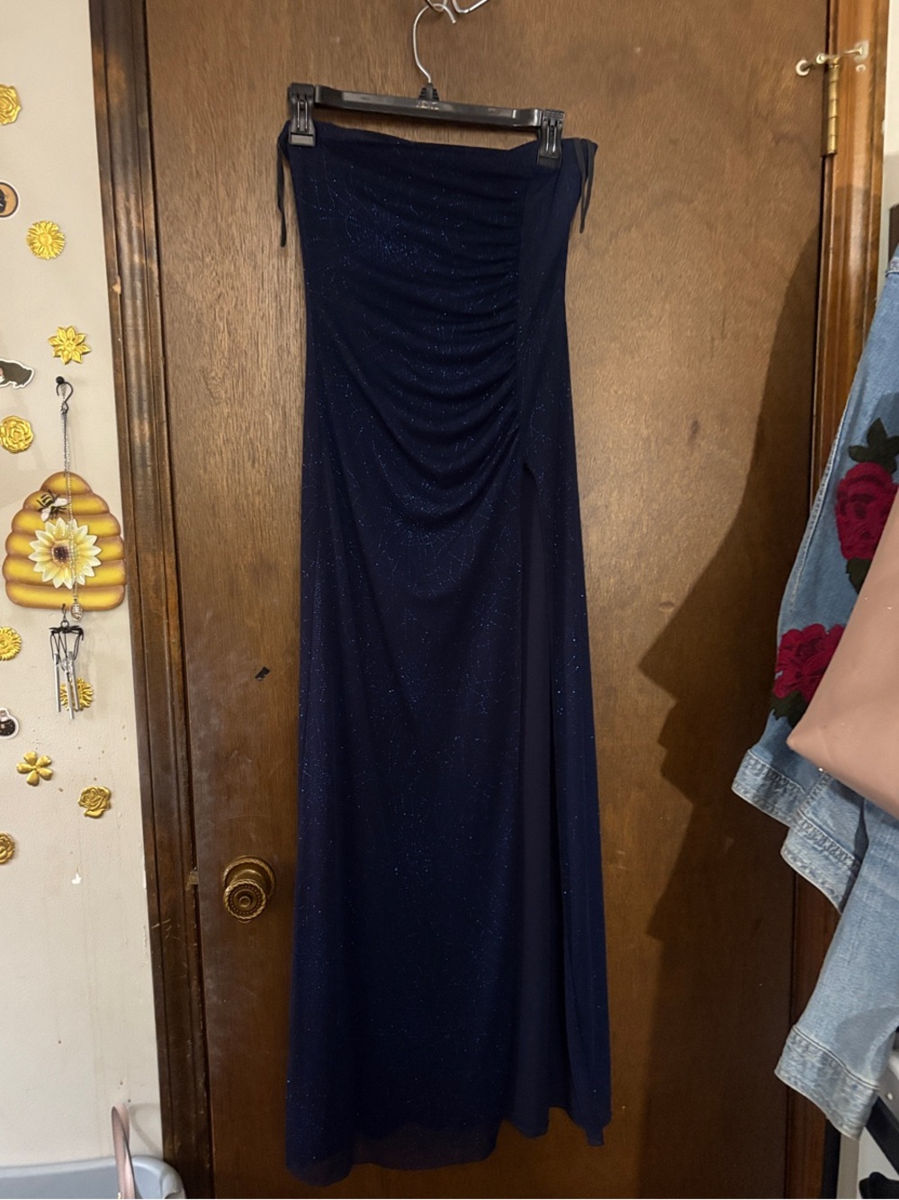 Taboo Navy Blue Sparkle Maxi Dress